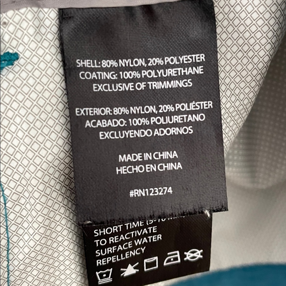 PARADOX Womens Waterproof & Breathable Hooded Rain Wind Jacket teal blue size M - Picture 10 of 14
